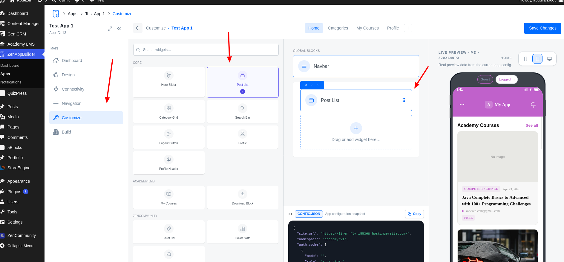 Customizer Visual Builder