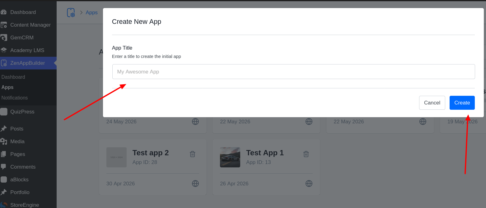 Creat a New app