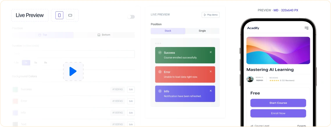 Real-time preview